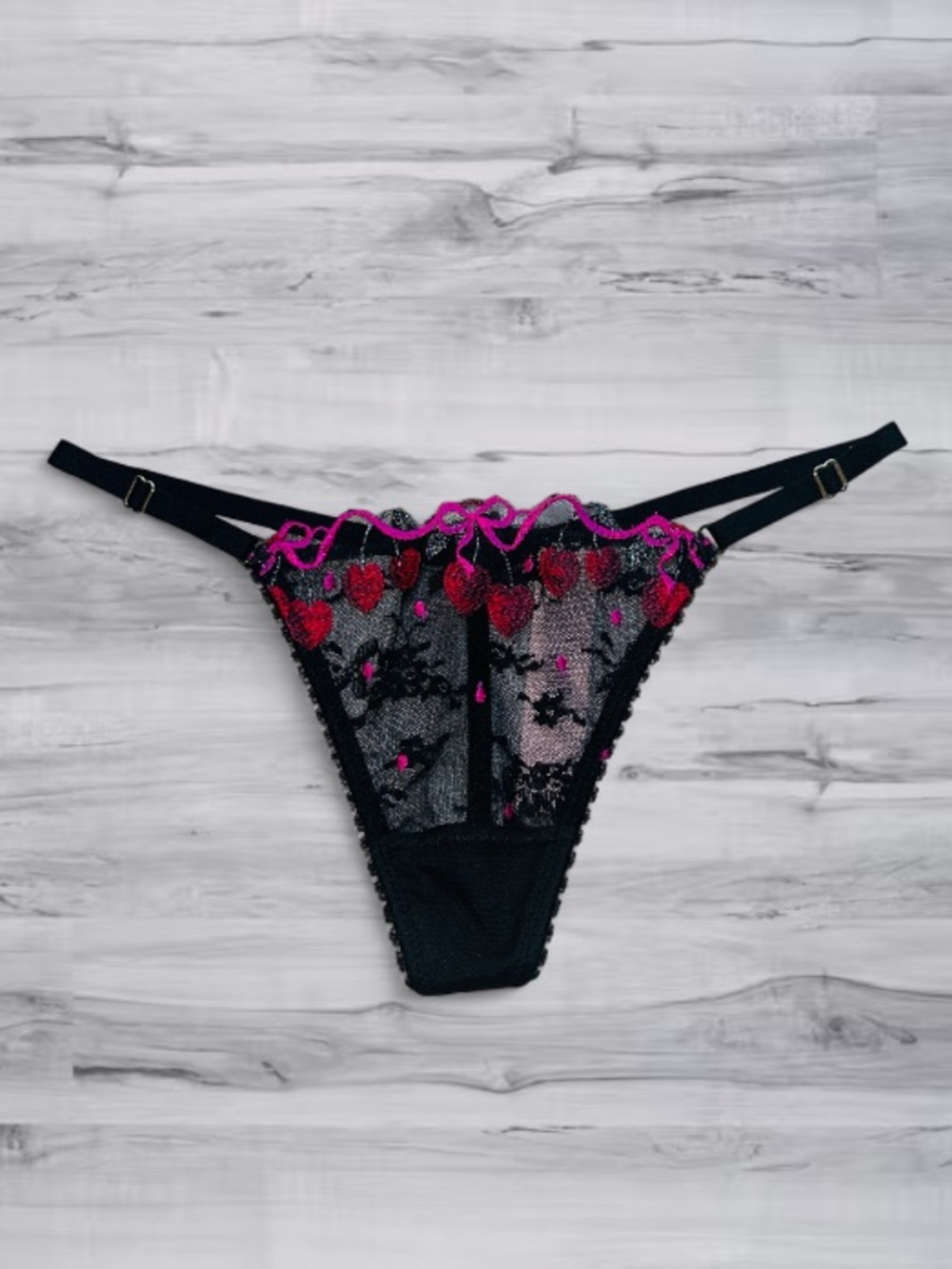 🆕🍒 Cherry Pop Polka Dot Adjustable Thong Victoria’s Secret NWT